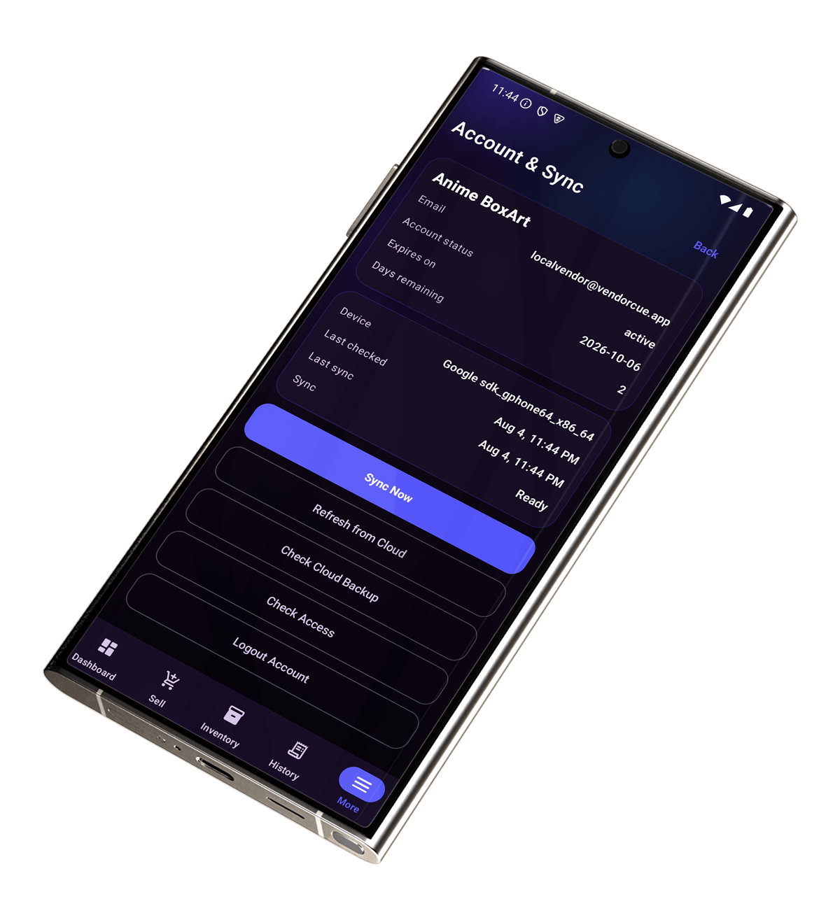Sync and restore safely screenshot
